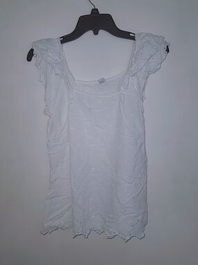 Old Navy White Eyelet Camisole Top
